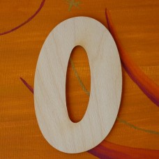 Holzzahl "0" 12 cm Zahl aus Naturholz