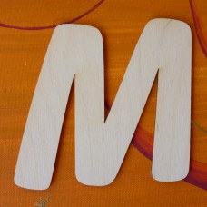 Holzbuchstaben "M" 12cm aus Naturholz