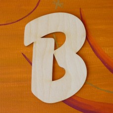 Holzbuchstabe "B" 12 cm aus Naturholz