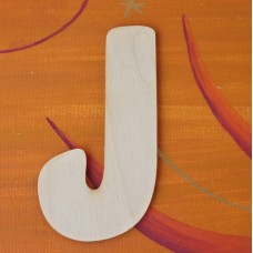 Holzbuchstabe "J" 12 cm aus Naturholz