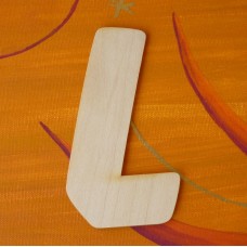 Holzbuchstabe "L" 12 cm aus Naturholz