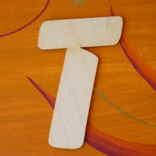 Holzbuchstabe "T" 12 cm aus Naturholz