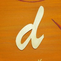 Buchstabe Schreibschrift 100mm - d- Buchstaben