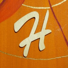 Buchstaben Schreibschrift Buchstabe - H 50mm-Buchstabe Holzbuchstabe