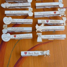 Glupperl mit Kuh und Schriftzug "Busi Busi"