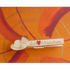Glupperl mit Hut und Schriftzug "Ich ('') München"