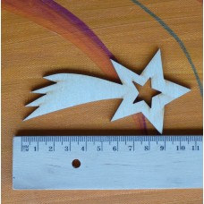 Komet mit Stern 110 mm mit Sternausschnitt