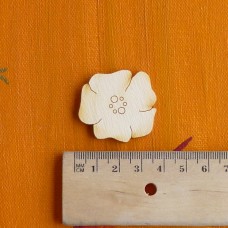 5 Blättrige Blume 35mm aus Holz 5 Blättrige Blume 35mm aus Holz
