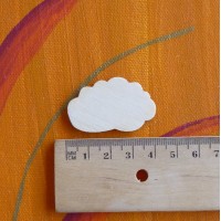 Kleine Wolke aus Holz 4 x 2,5 cm Model 2 Kleine Wolke aus Holz 4 x 2,5 cm Model 2