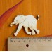 Elefant 60mm Afrikanische Elefanten Baby aus Holz zum Bemalen