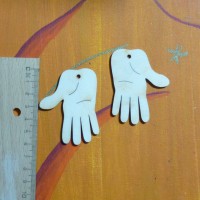 2 Hände 60mm Hand Namensschild K- 42