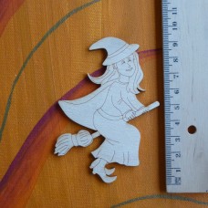 Hexe auf dem Besen fliegend 90mm K-27