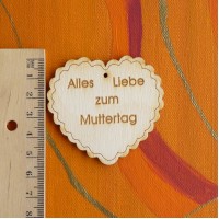Muttertags Herz, Alles Liebe zum Muttertag 60 mm