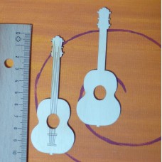 Gitarre aus Holz in 10 cm 12 cm und 14 cm Instrument