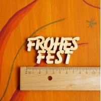 1Schriftzug "Frohes Fest" 80mm Balloon