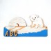 Türschild 18 cm, Eisbär mit Iglu und Berg incl. Buchstaben