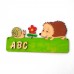 Türschild 235 mm Igel, Schnecke und Blume incl. Buchstaben