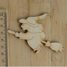 Alte Hexe auf dem Besen 60mm K-44