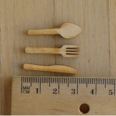 Besteck, Messer, Gabel und Löffel je 3cm