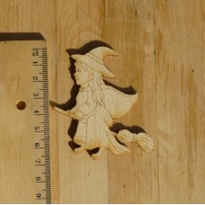Hexe auf dem Besen 110mm