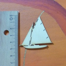 Segelschiff 50mm Boot beidseitig