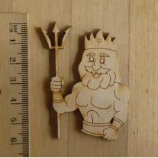 Neptun aus Holz für Türschilder 60 mm