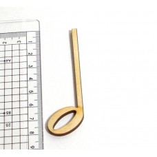 Holz Halbe-Note 8cm hoch Holz Halbe-Note 8cm hoch