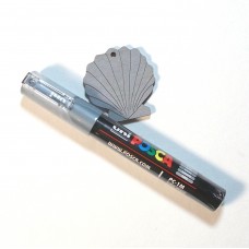 Posca Grau in Stiftform extrem feine Spitze feine Linien 