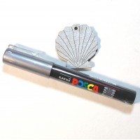 Posca Silber in Stiftform extrem feine Spitze feine Linien