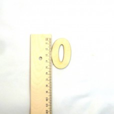 Holzziffer "0" 50 mm Zahl Holzzahl