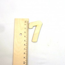 Holzziffer "7" 50 mm Zahl Holzzahl