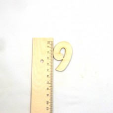 Holzziffer "9" 50 mm Zahl Holzzahl