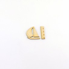 Segelyacht 40mm Höhe, Boot mit Segel