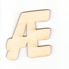 Dänische Sonderzeichen Holzbuchstabe "AE" 8 cm aus Naturholz