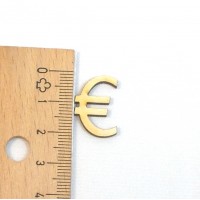Holzbuchstabe Forte "€" 21mm aus Naturholz