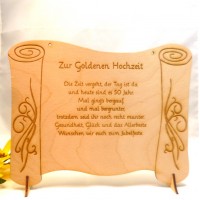 Papierrolle Zur Goldenen Hochzeit 50 Jahre Verheiratet