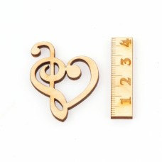 Notenschlüssel mit Bassschlüssel  4 cm