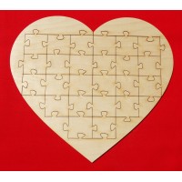 Hochzeits Puzzle mit Herzen für 24 Gäste