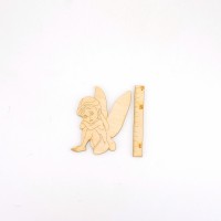 Fee aus Holz zum Bemalen  70mm Elfe