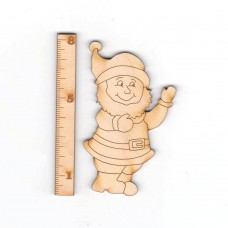Lustiger Nikolaus aus Holz 8 cm