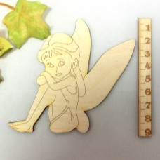 Fee aus Holz zum Bemalen 90mm Elfe