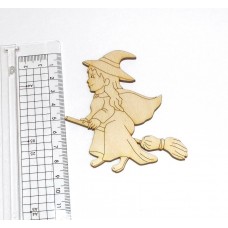 Hexe auf dem Besen 85mm