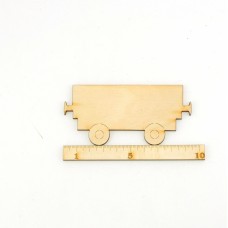 Waggon 100 mm aus Holz für Wanddeko passend zu Zug 120mm