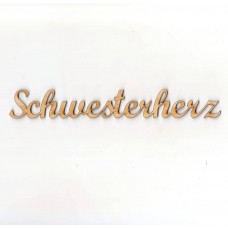 Schriftzug "Schwesterherz" in  Schreibschrift 20cm lang