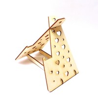 Herzhalter Ständer aus Holz für große Herzen von 14 cm bis 25 cm