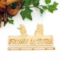 Hase und Häsin als Türschild incl. Buchstaben