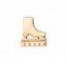 1 Schlittschuh aus Holz als Anhänger oder zum Anmalen