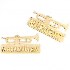 Türschild Trompete 18 cm Instrument Musiker
