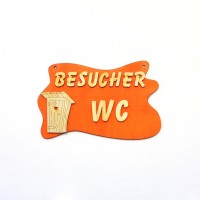Spruchtafel Türschild Besucher WC