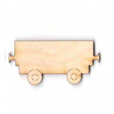 Waggon 60 mm aus Holz für Wanddeko passend zu Zug 55mm